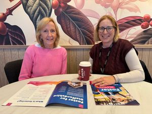 Ann Ager (L), with Fostering Recruitment Officer Emma Howitt, finds fostering "incredibly rewarding."
