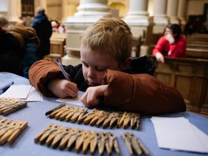 Supporting image for story: A young prayer offered for Ukraine