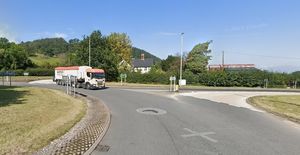 The plans would see a Costa Coffee drive-through at the Buttington Cross roundabout near Welshpool. Picture: Google