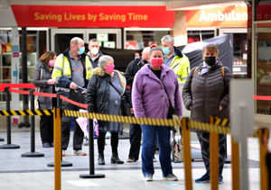 Queues form for the site