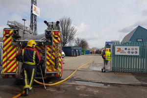 Firefighters at the scene