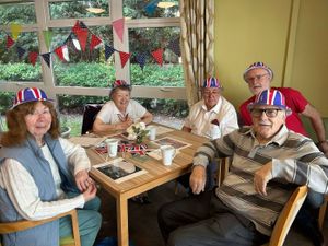VE Day celebrations at dementia support groups in Donnington and Ketley Bank. Photo: Age UK Shropshire Telford & Wrekin