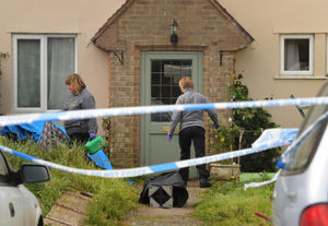 Officers at the scene on Rushbury Road