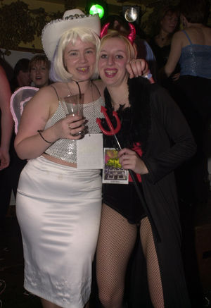 Susie Nicholls (21) from Malinslee and Sarah Copson (21) from Dawley at a New Year's Eve party at Naughty Nell's, Shifnal