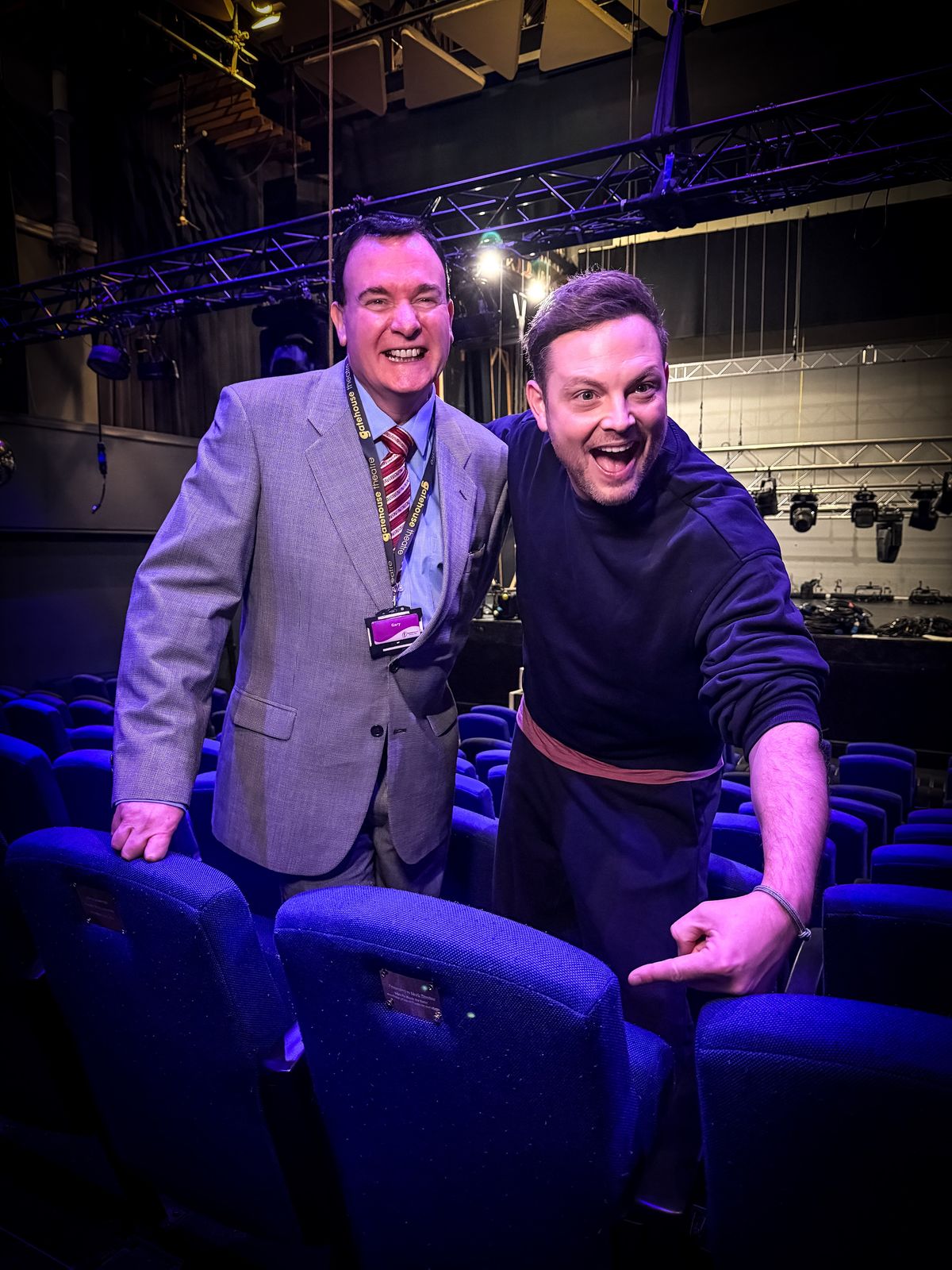 Panto duo honoured by Stafford theatre as seats named after them