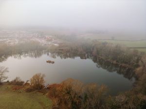 Apley Woods  nature reserve in Telford has seen some very foggy weather in recent days