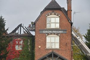 Multiple fire crews were called to the scene, with flames and thick smoke seen billowing from the building