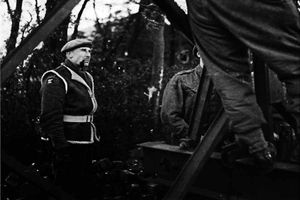 Field Marshal Montgomery inspects Royal Engineers' work
