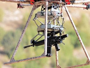 Supporting image for story: A US start-up has built gun-carrying drone it says could replace soldiers on the battlefield