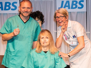 Supporting image for story: JABS delivers a knockout blow as new vaccination centre play hits a raw nerve in Shrewsbury