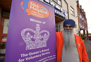 Giana Sukha Singh Ji, who set up the Sikh Helpline, at Gurdwara Guru Har Rai Sahib Ji, at West Bromwich