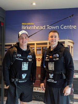 Tony and Cory at the start of their journey. Photo: Ricoh