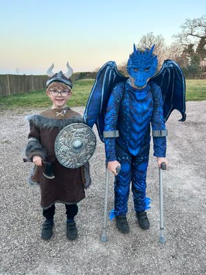 Suzy De Quincey-Parry shared this picture of kids dressed as Hiccup and The Reluctant Dragon from How to Train Your Dragon. 