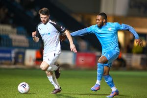 Luke Burke runs down the wing for Telford attack (Ashley Griffiths)