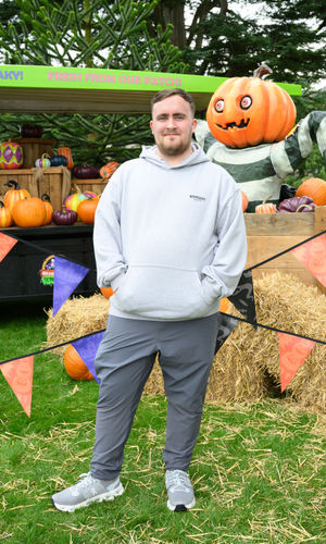 Luke Littler at the launch of the Scarefest 2025 at Alton Towers Resort