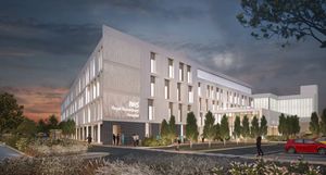 How the new building at Royal Shrewsbury Hospital could look. Image: AHR Architects