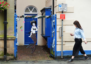 The mermaids and mermen are spread around the town