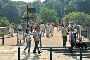 The sun brought out the visitors to the World Heritage site