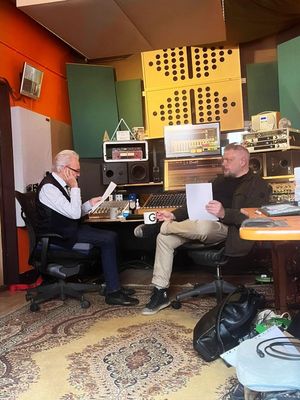 Tony Christie, who has sold over 10 million records, wth Gavin Monaghan at Magic Garden 