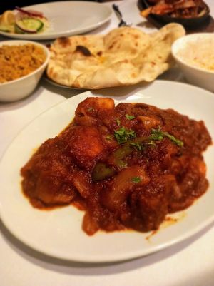 Kiran Special, from the house specialities, with lamb. 