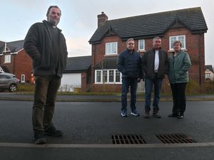 Residents in Hadnall. Some have had water coming up through their sink and toilet. With Rev Cawthorne