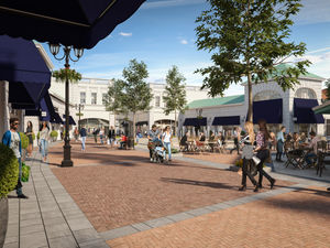 An artist's impression of how the designer outlet will look