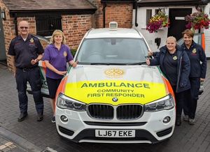 Volunteers at Newport Community First Responders were delighted to receive a donation of £9,500 from the Morrisons Foundation.