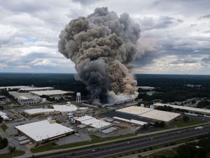 Supporting image for story: More than 90,000 take shelter after chemical plant fire alert in Georgia