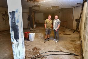 Nicc Bennett and Andy Evans hope to turn the basement into a live music venue