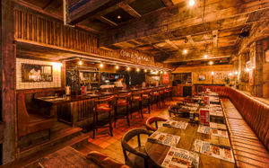 The chef's bar to the left of the picture.