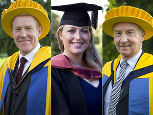 Supporting image for story: TV stars pick up honorary degree titles at Harper Adams University