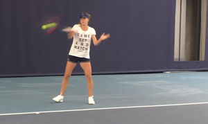 Alize Cornet in action