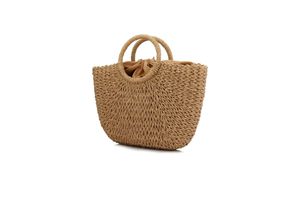 Women's Straw Tote Woven Handle Shoulder Bag