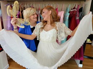 Supporting image for story: Cottoning on to charity with glamorous gifted gowns