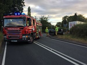 Supporting image for story: Two people taken to hospital after car and van crash in Craven Arms 