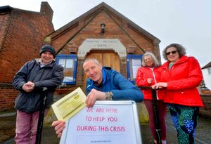 Sam Youngz, pictured right, has signed up as an NHS volunteer and is also a member of the Friends of Leegomery Methodist Church