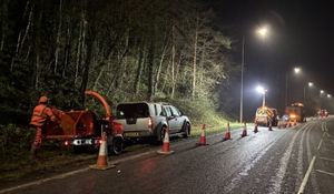 Emergency overnight lane closures were implemented on Wednesday night for tree clearance operations following Storm Goretti
