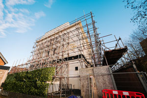 LAST COPYRIGHT SHROPSHIRE STAR JAMIE RICKETTS 07/02/2023 - The Royal Victoria Hotel in Newport Shropshire has been ordered to take down scaffolding, sort the problems with the building and put back up the scaffolding. Road closure currently in place for 21 days and business have had to shut around it for safety..