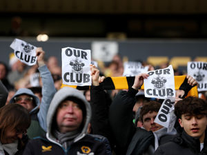 Supporting image for story: 'Our club': Wolves fans continue protest and call for 'Fosun out' as interim chairman Nathan Shi watches on