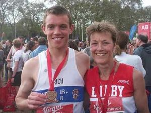 Supporting image for story: Shropshire mother and son in London Marathon Guinness record