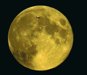 Jonathan Jonathan Hughes' photo of a plane passing over the moonHughes' photo of a plane passing over the moon