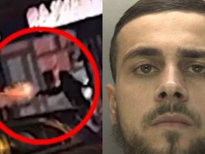 Supporting image for story: Video shows harrowing moment passerby used as ‘human shield’ after gunman opened fire in street