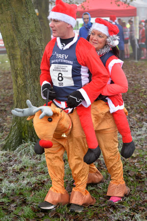 Even Rudolph made it through the challenging course.