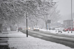 Snow in Walsall this morning