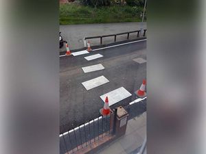 Supporting image for story: Thieves steal ZEBRA CROSSING from Telford road