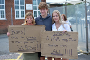 Gill, Archie, 16, and Olivia Holt, aged 18, from Eccleshall..