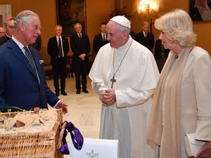 The King and Queen with Pope Francis