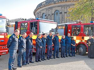 Supporting image for story: Blessing as aid convoy sets off from Shrewsbury