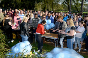 The scenes at West Park on Saturday night