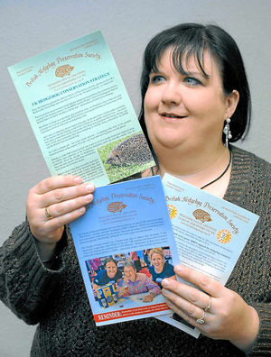 Chief executive Fay Vass with the newsletter